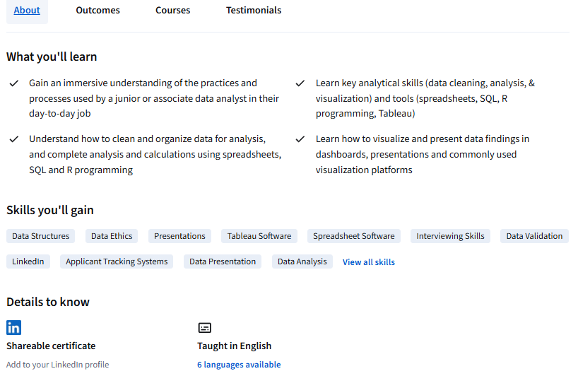 Coursera Google 課程目的